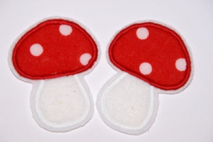 MINI Fliegenpilze, 2 St�ck, gro�e Tupfen