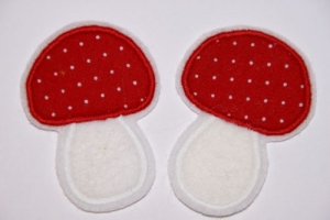 MINI Fliegenpilz, 2 St�ck, ganz kleine Tupfen