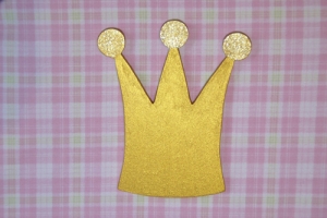 Dekokrone gold mit Glitzerkugeln, Modell D