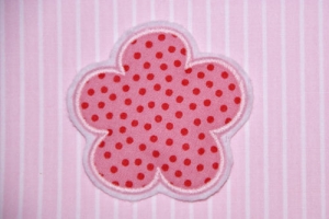 Blume Punktestoff rosa/rot(7)