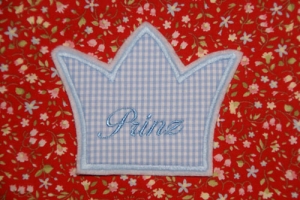 Krone Prinz mit Vichykaro blau