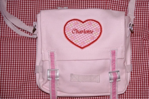 Kindertasche rosa, Appli mit Wunschname