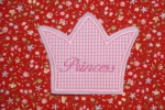 Krone Princess mit Vichykaro rosa
