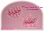 Herz / Krone , mit Wunschnamen