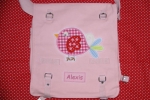 XL-Tasche, rosa, Namensschild und Appli