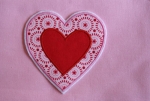 Herz im Patchworkdesign ,10x10 cm