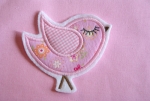 V�gelchen, klein, rosa Bl�mchen
