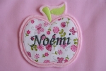 Apfel mit Bl�mchen und Wunschnamen