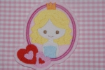 Prinzessin, gestickt