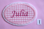 Namensschild Modell Julia (I)