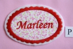 Namensschild Modell Marleen ( P)