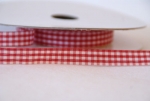Bastelband Karo,10mm, rot