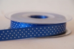 Satin-Punkteband 10mm, dunkelblau