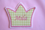 Krone, Vichy gr�n/rosa, Modell 
