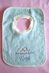 Babylatzen,hell mintblau, Robbe, mit Wunschnamen
