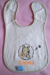 Babylatzen ,wei�/beige, Winnie Pooh,mit Wunschnamen