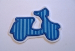 Moped,blau gestreift